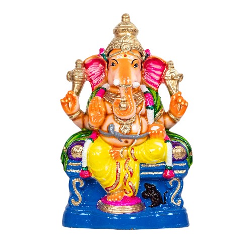 Ganapathi Simhasanam -  18 Inch - Colour Right Trunk